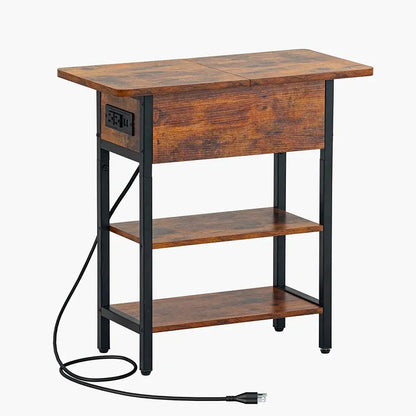 Yoobure Flip Top End Table with Charging Station