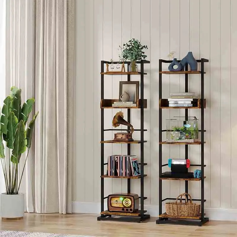 Yoobure 5 Tier Narrow Bookshelf with Metal Edge Protection – Yoobure Home