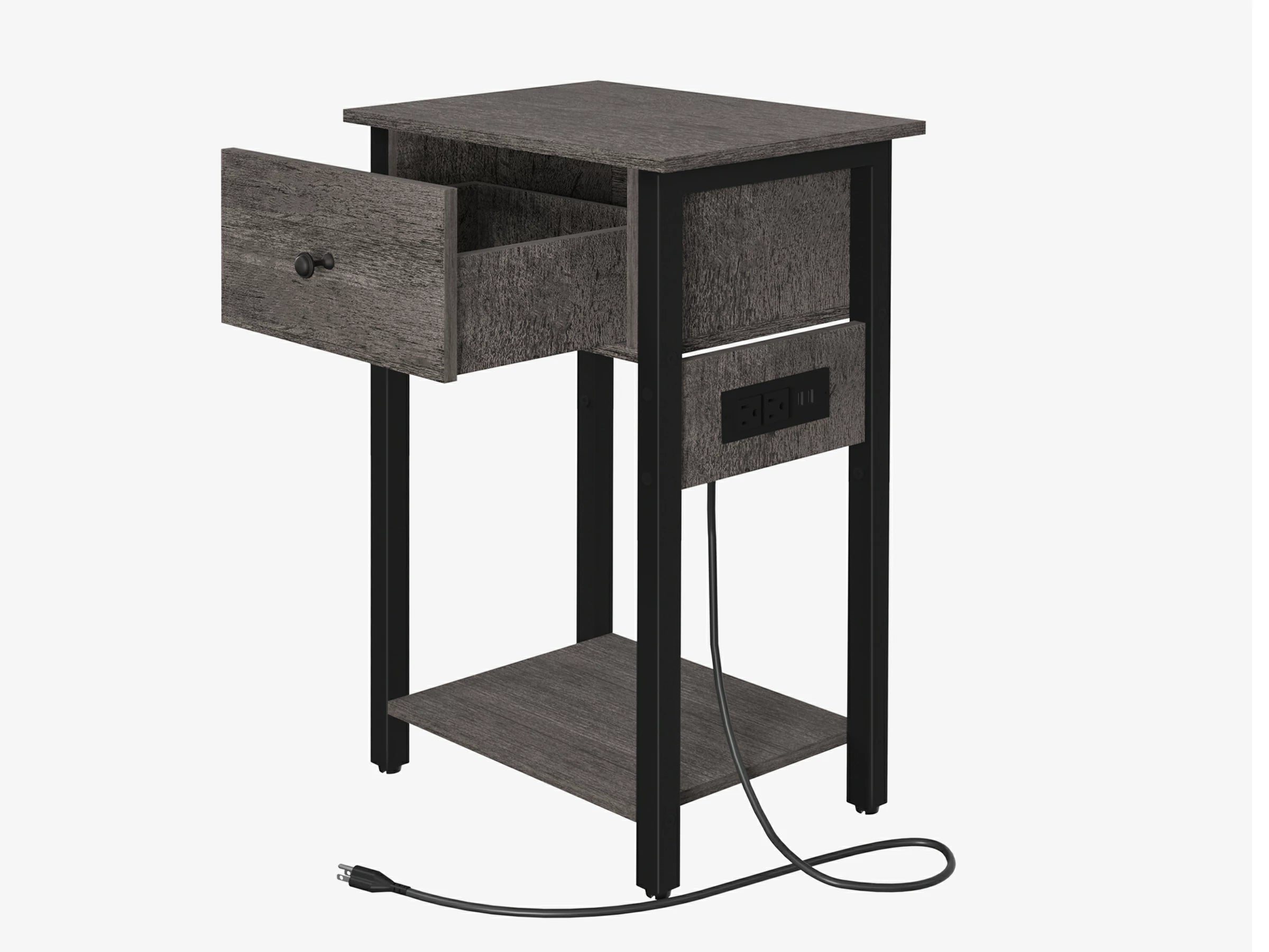 Yoobure 1-Drawer Nightstand with Charging Station