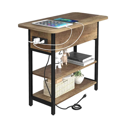 Yoobure Flip Top End Table with Charging Station