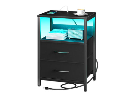 Yoobure 2-Drawers Nightstand with LED