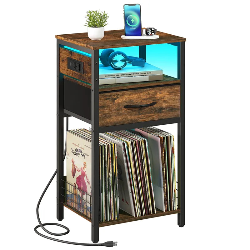 Yoobure Record Player Stand with LED