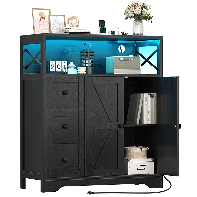 Yoobure Storage Cabinet with Doors and Shelves