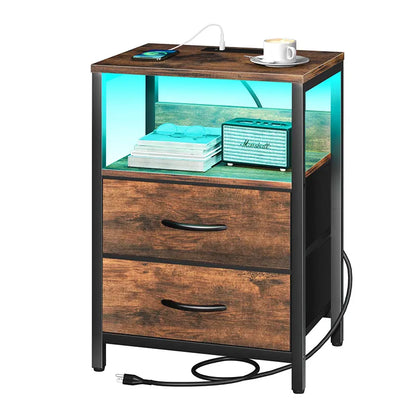 Yoobure 2-Drawer Nightstand with LED