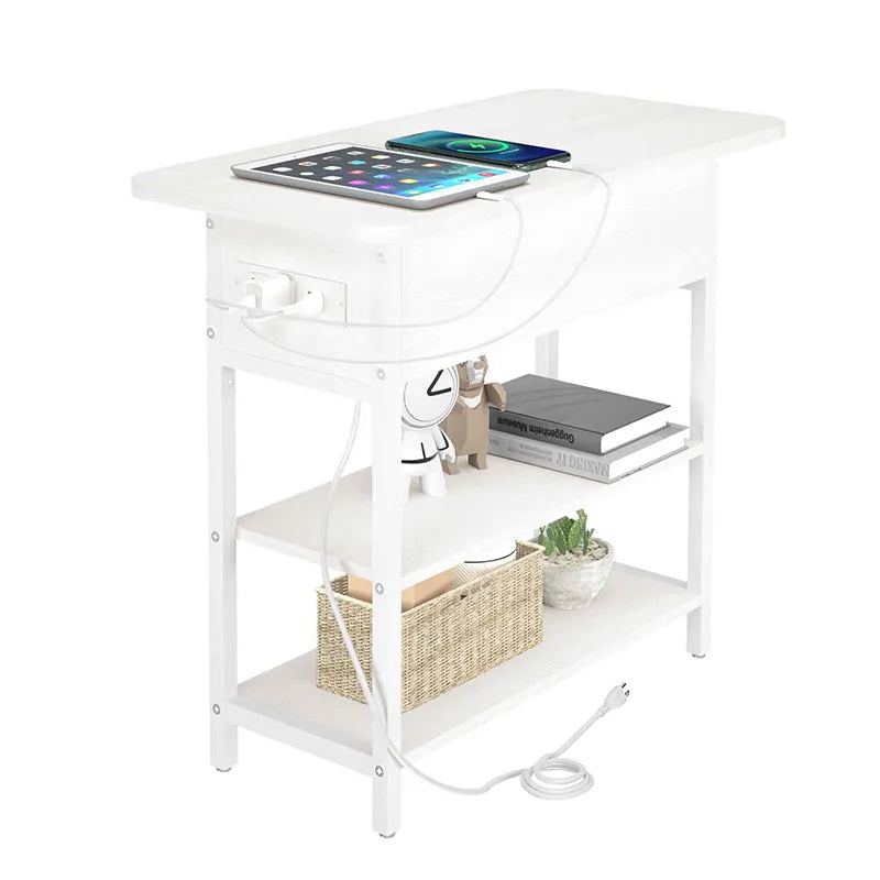 Yoobure Flip Top End Table with Charging Station