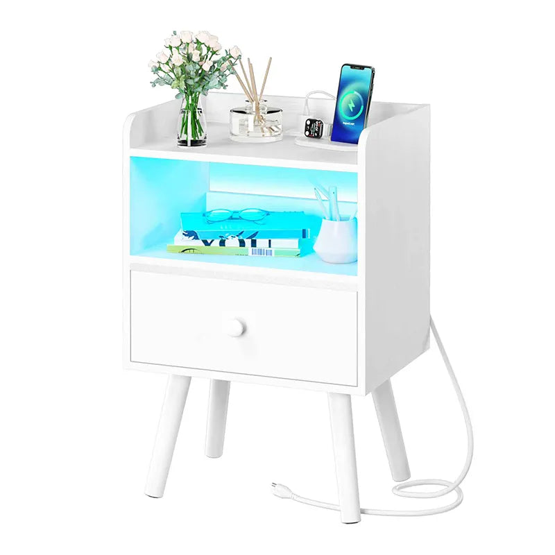 Yoobure Mordern 2-Tier Nightstand with LED