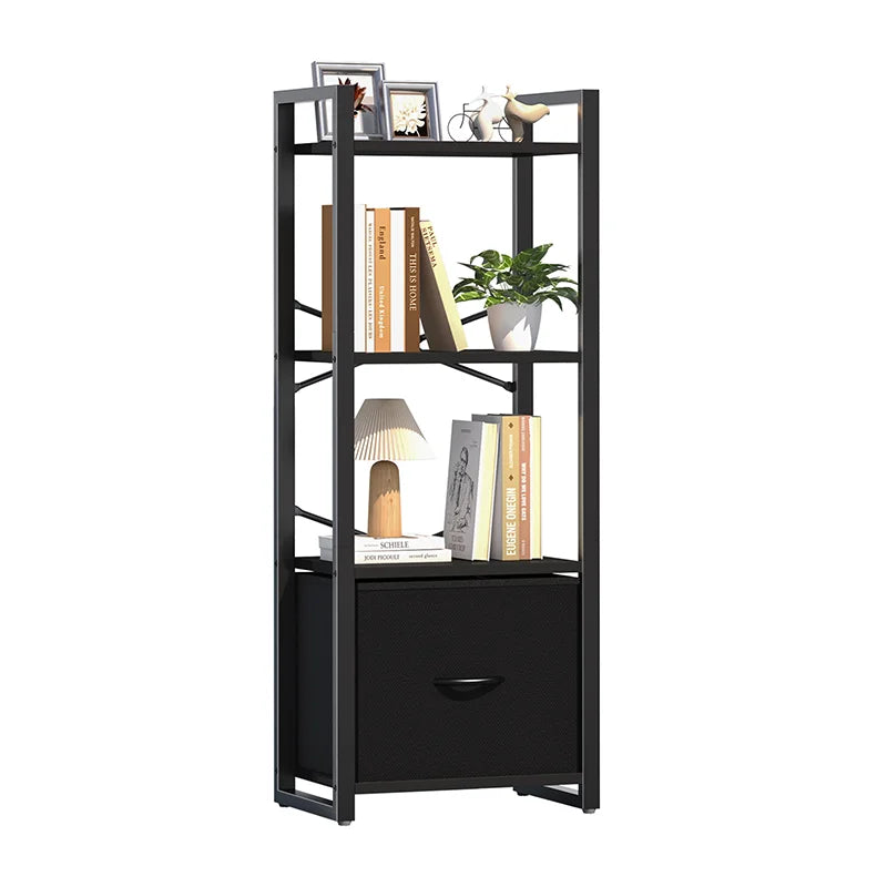 Yoobure 4-Tier Bookshelf with Drawer