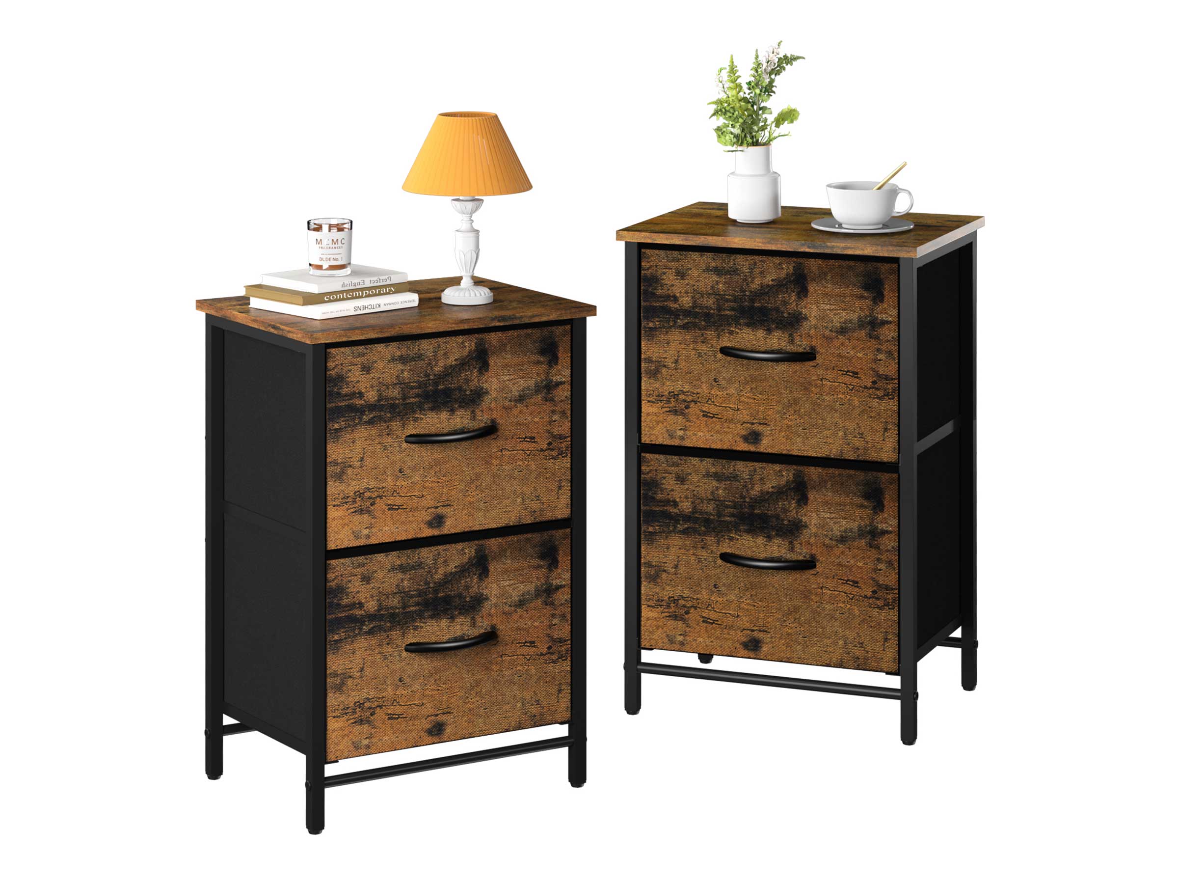 Yoobure 2-Drawer Nightstand Set of 2