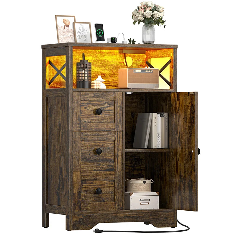 Yoobure Storage Cabinet with Doors and Shelves