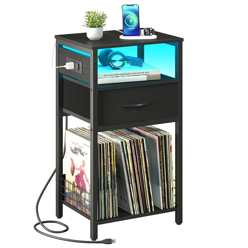 Yoobure Record Player Stand with LED