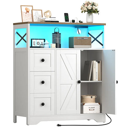 Yoobure Storage Cabinet with Doors and Shelves