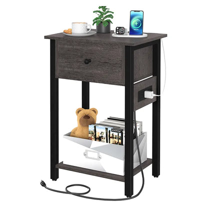 Yoobure Nightstand with 1 Wood Drawer