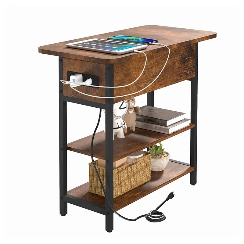 Yoobure Flip Top End Table with Charging Station