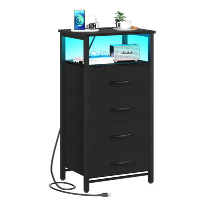 Yoobure 4-Drawer Nightstand with LED