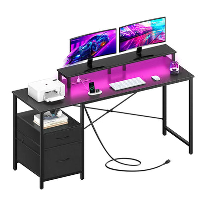 Yoobure 55.1 Inch 2-Drawer Computer Desk