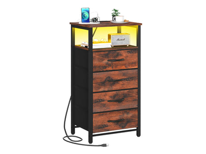 Yoobure 4-Drawer Nightstand with LED