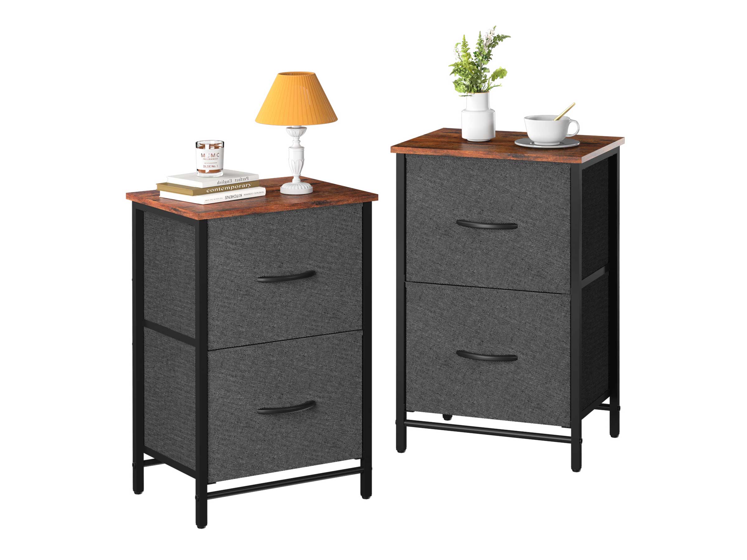 Yoobure 2-Drawer Nightstand Set of 2