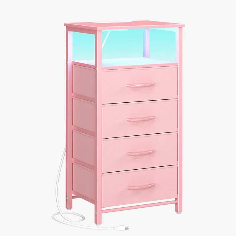 Yoobure 4-Drawer Nightstand with LED