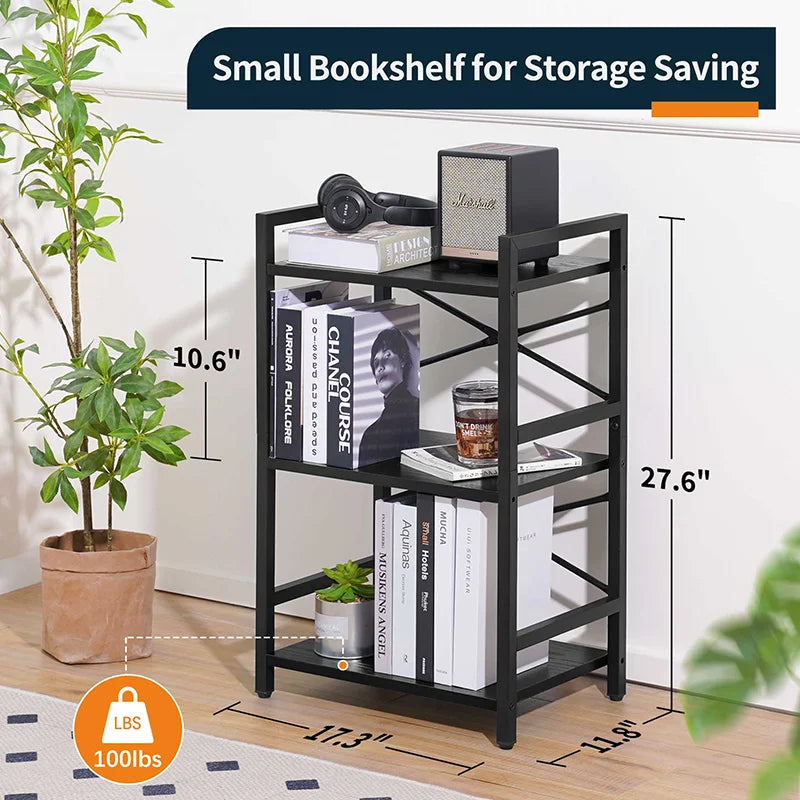 Yoobure 3-Tier Small Bookshelf