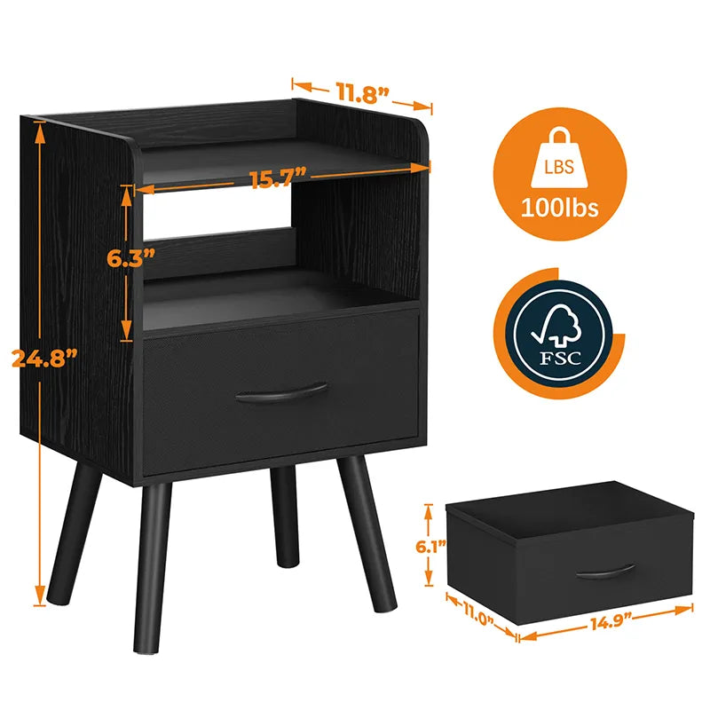 Yoobure Mordern 2-Tier Nightstand