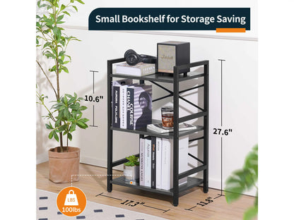 Yoobure 3-Tier Small Bookshelf