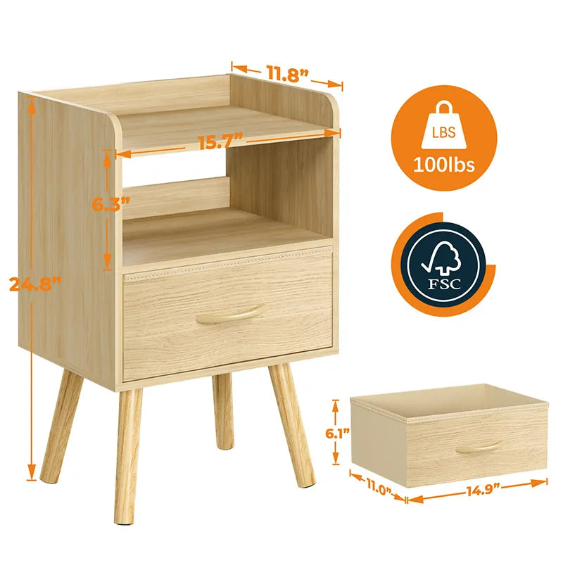 Yoobure Mordern 2-Tier Nightstand