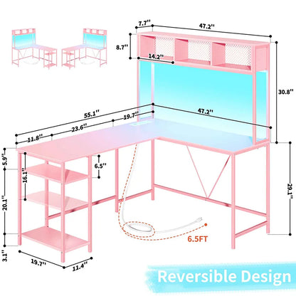 Yoobure L Shaped Computer Desk