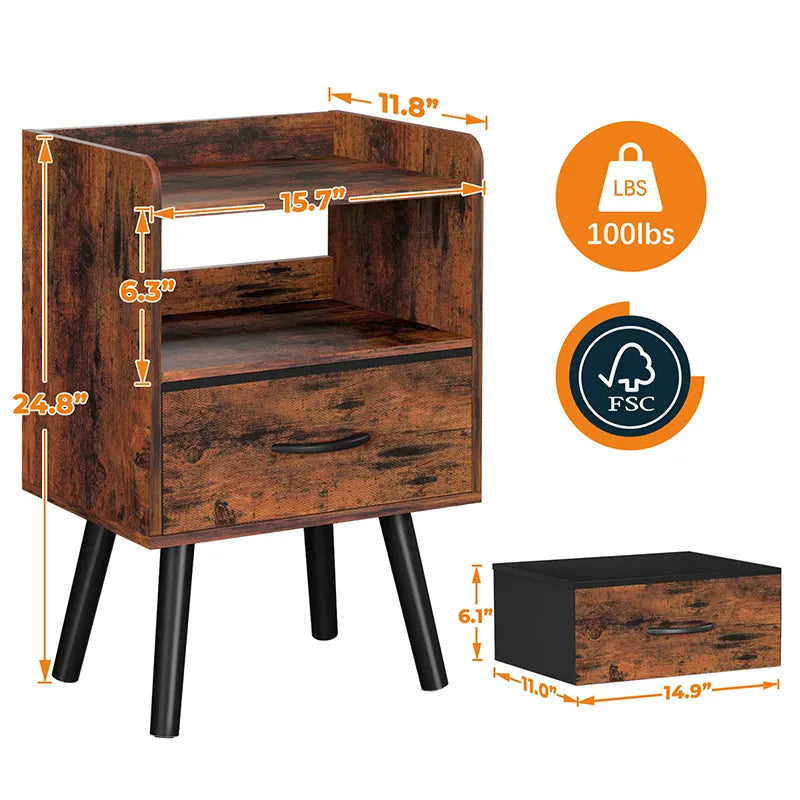 Yoobure Mordern 2-Tier Nightstand