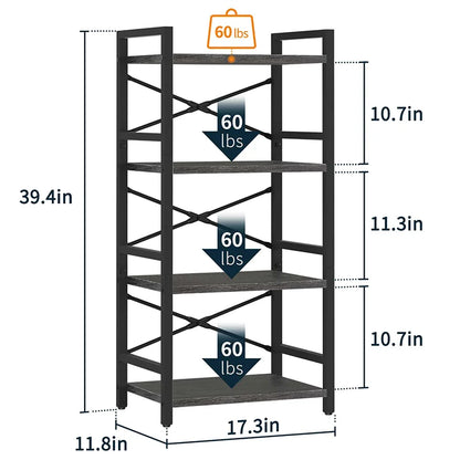 Yoobure 4-Tier Small Bookshelf