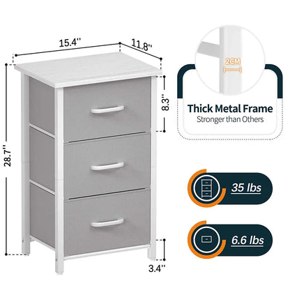 Yoobure 3-Drawer Beside Table