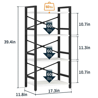 Yoobure 4-Tier Small Bookshelf