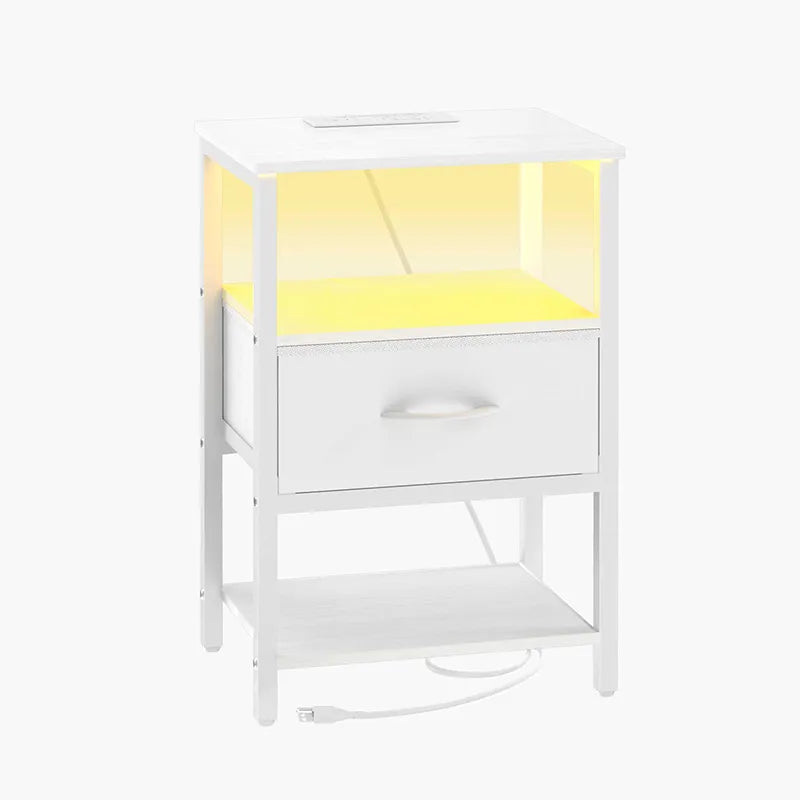 Yoobure 1-Drawer Nightstand with LED