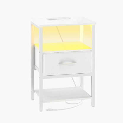 Yoobure 1-Drawer Nightstand with LED