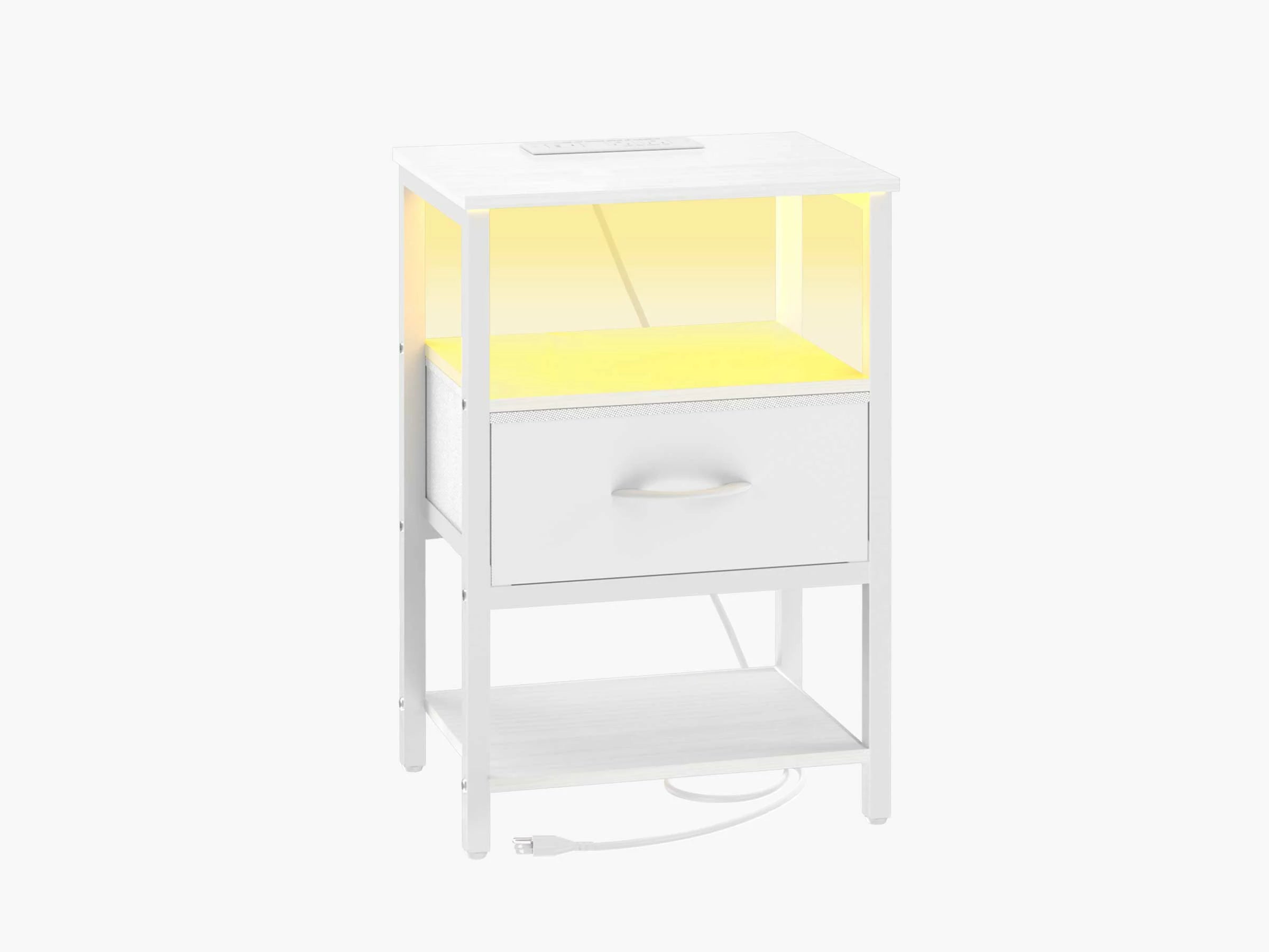 Yoobure 1-Drawer Nightstand with LED