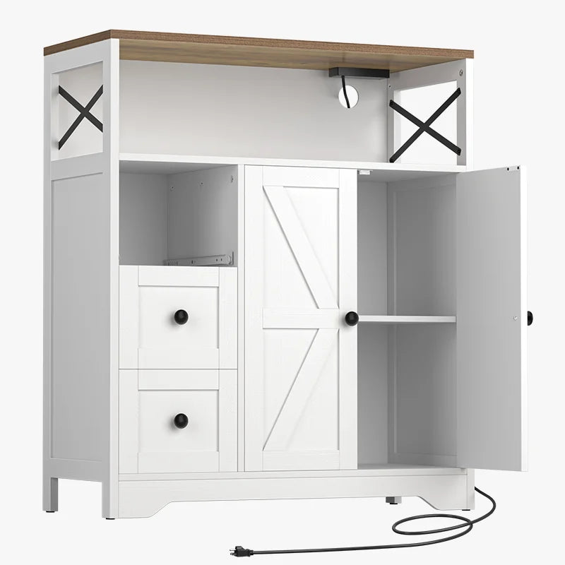 Yoobure Storage Cabinet with Doors and Shelves