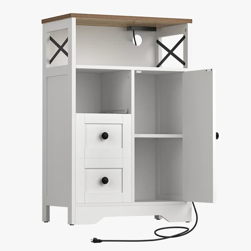 Yoobure Storage Cabinet with Doors and Shelves