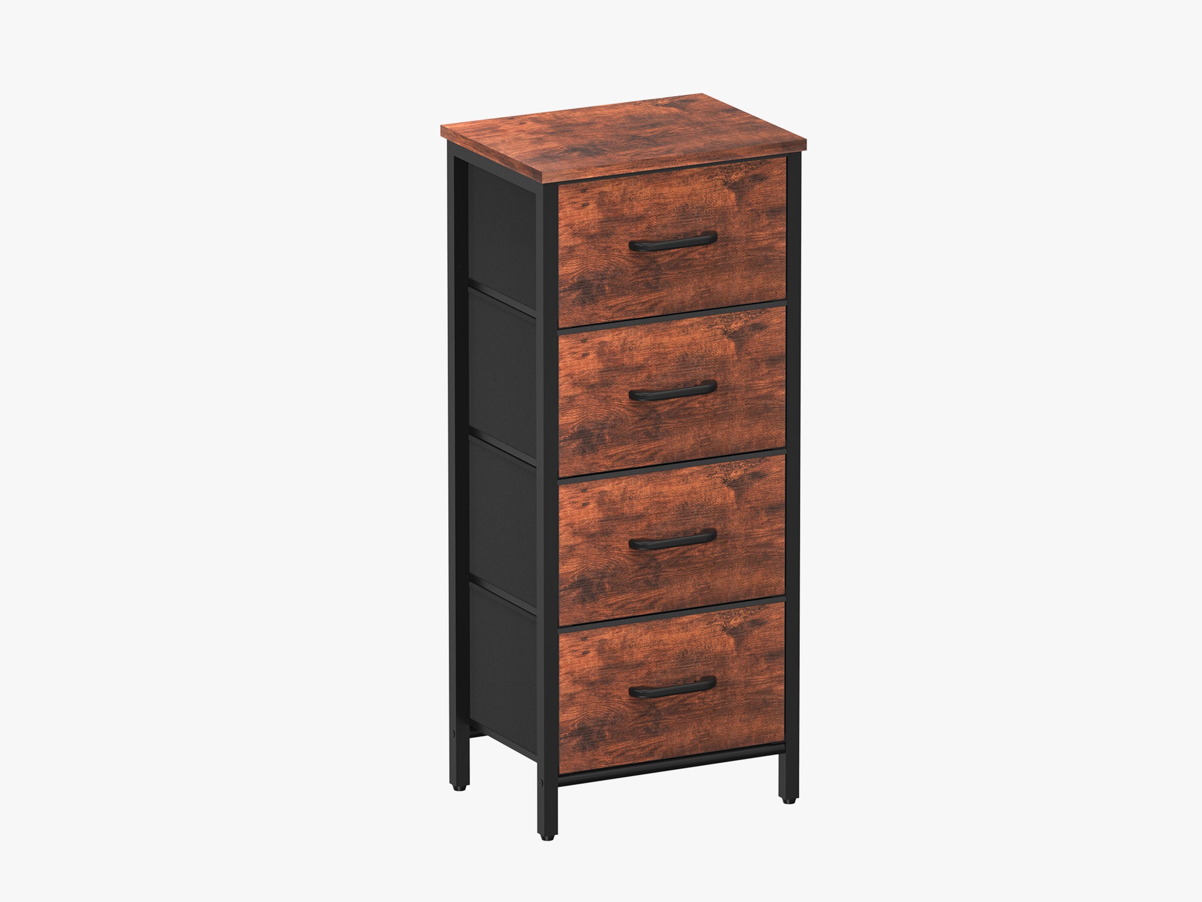 Berry brown Yoobure 4-Drawers Beside Table