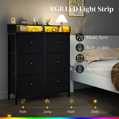 Yoobure 6 Drawers Stand with LED