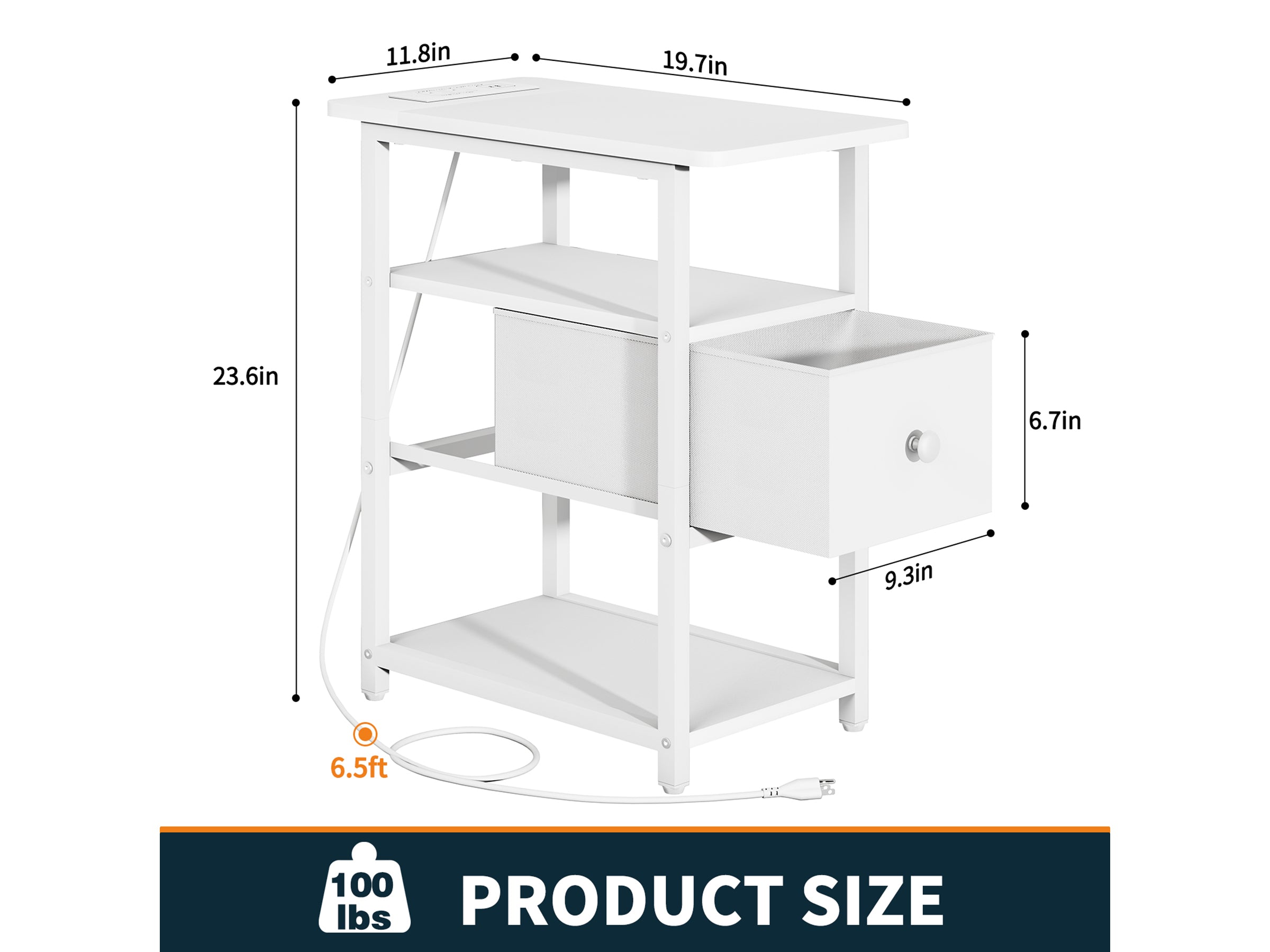 Yoobure Narrow Side Table