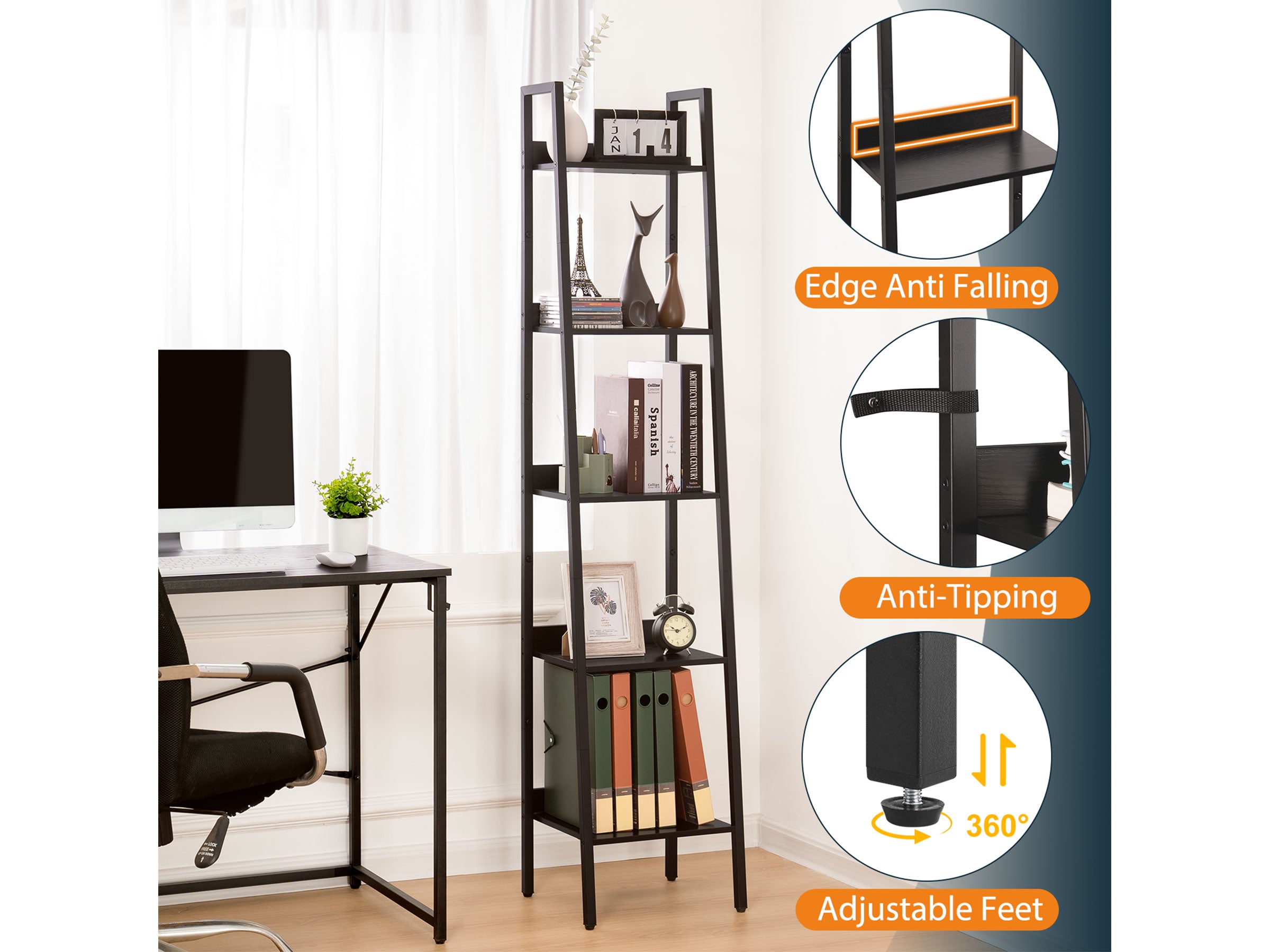 Yoobure 5-Tier Ladder Shelf