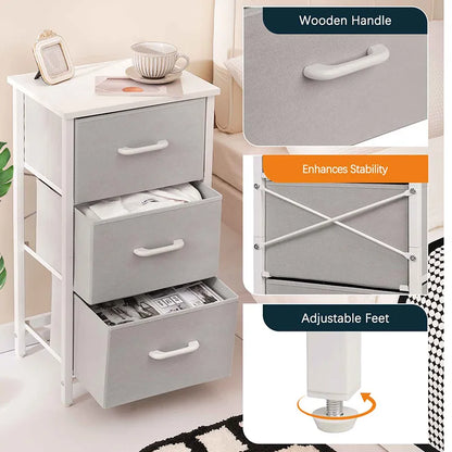 Yoobure 3-Drawer Beside Table