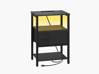 Yoobure 1-Drawer Nightstand with LED