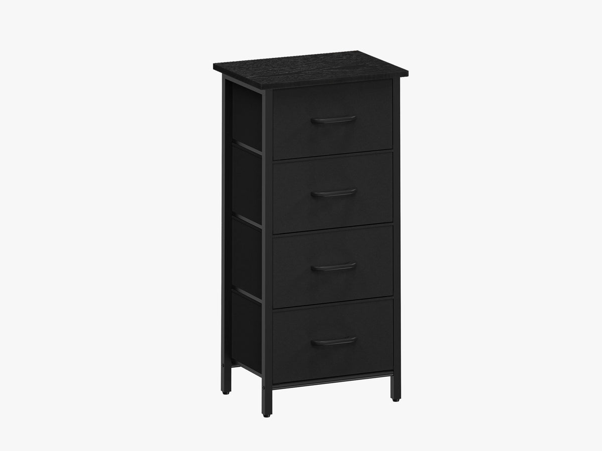 Black Yoobure 4-Drawers Beside Table