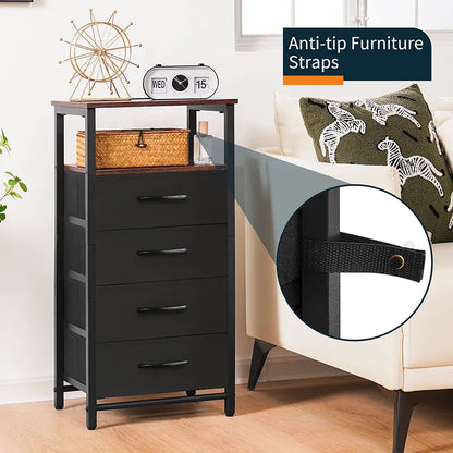 Yoobure 4-Drawer Nightstand with LED