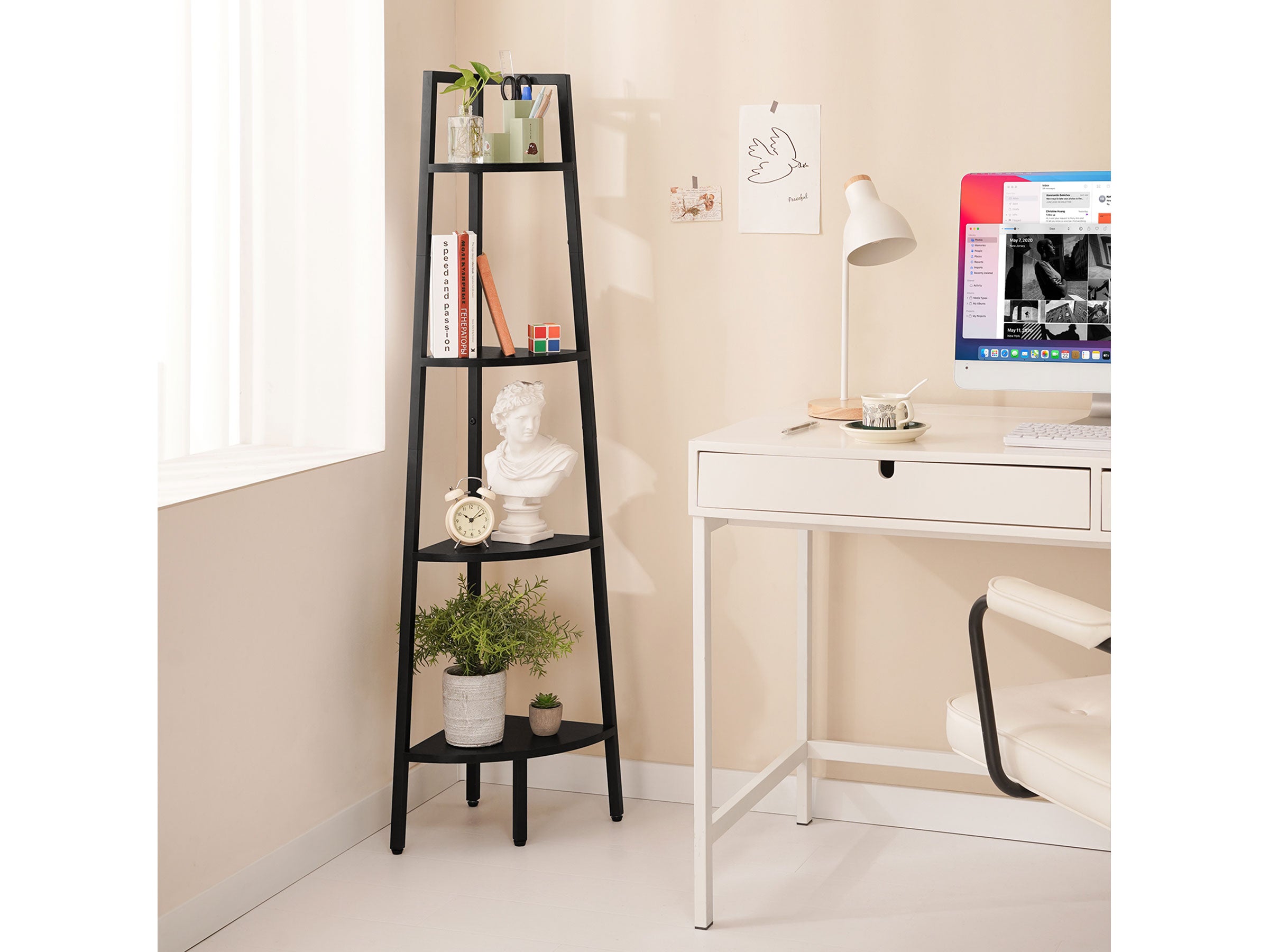 Yoobure 4-Tier Corner Shelf