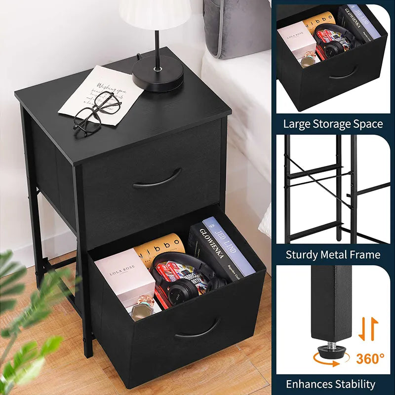 Yoobure 2-Drawer Nightstand Set of 2