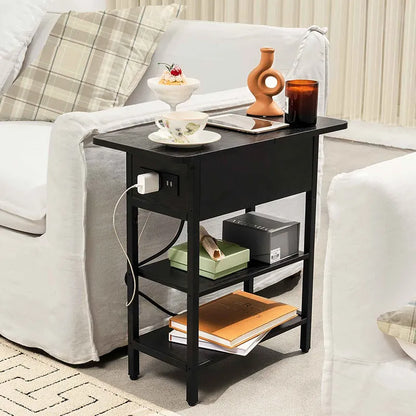 Yoobure Flip Top End Table with Charging Station