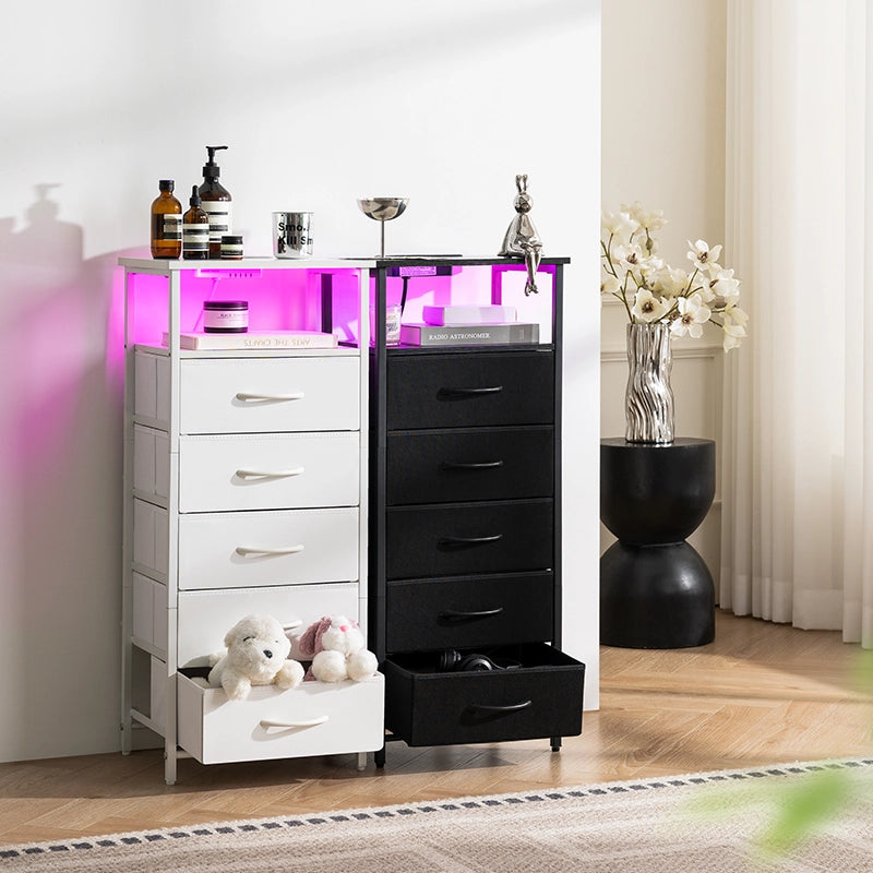 Yoobure 5-Drawer Nightstand with LED