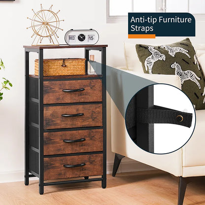 Yoobure 4-Drawer Nightstand with LED