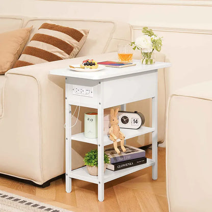 Yoobure Flip Top End Table with Charging Station